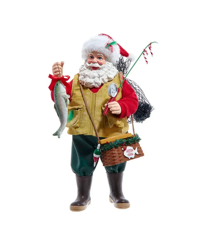 10.5" Fabriche Fisherman Santa