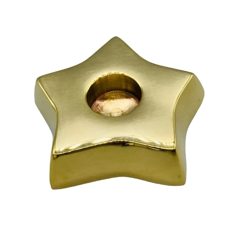 1.5" Brass Star Chime Candle Holder