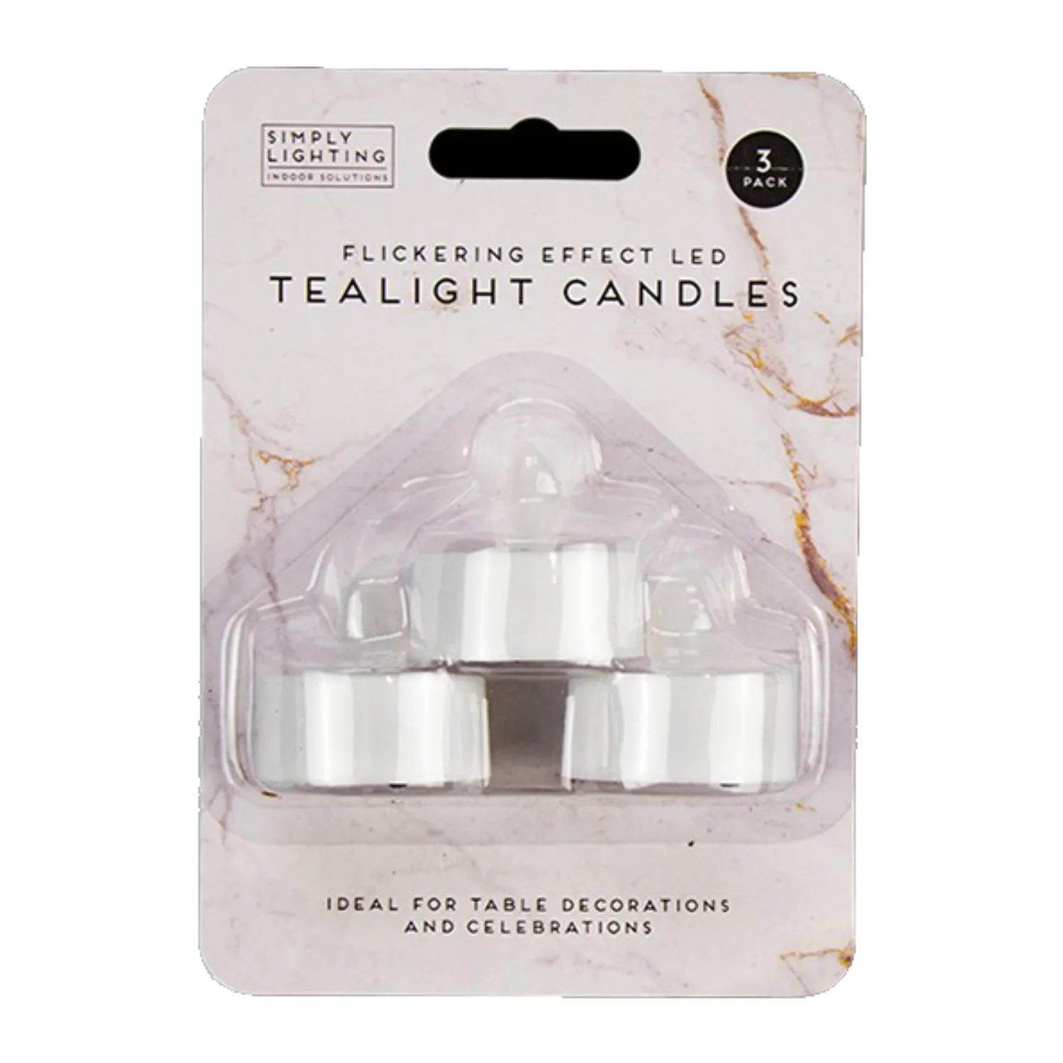 3 Pack Flickering Tealight