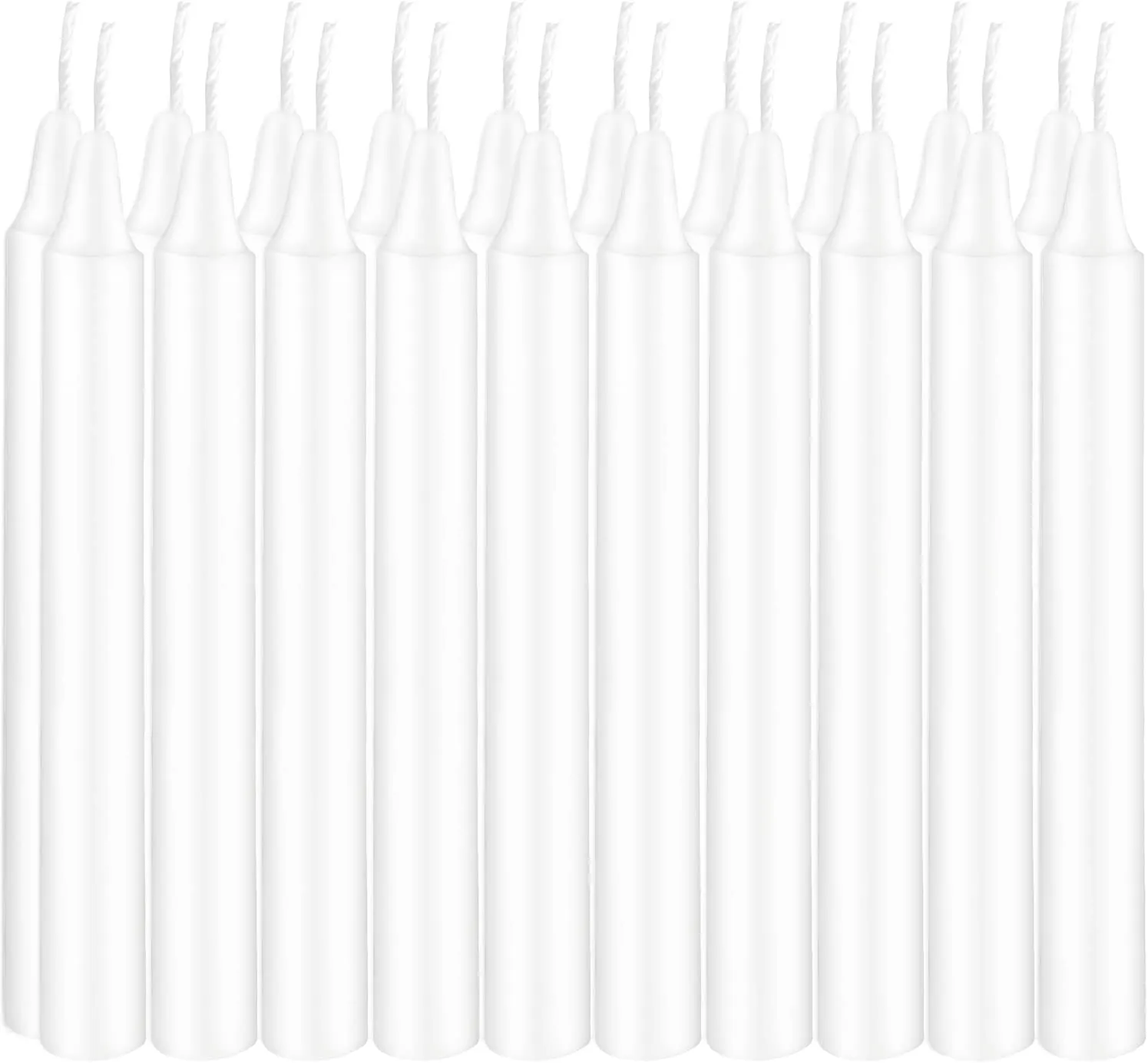 4 Inch White Taper Candle for Home Decor，20 Pack Unscented, Smokeless & Dripless Candle Stick, 1.5 Hour Burning Time for Party, Wedding, Dinner and More