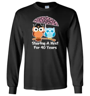 40 Years Wedding Anniversary Gifts Valentine's Day Long Sleeve T-Shirt