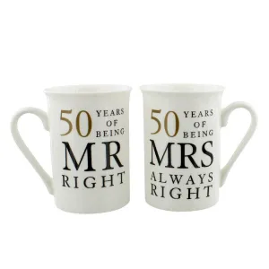 50 Years Mr Right Mrs Always Right - Amore (Widdop)