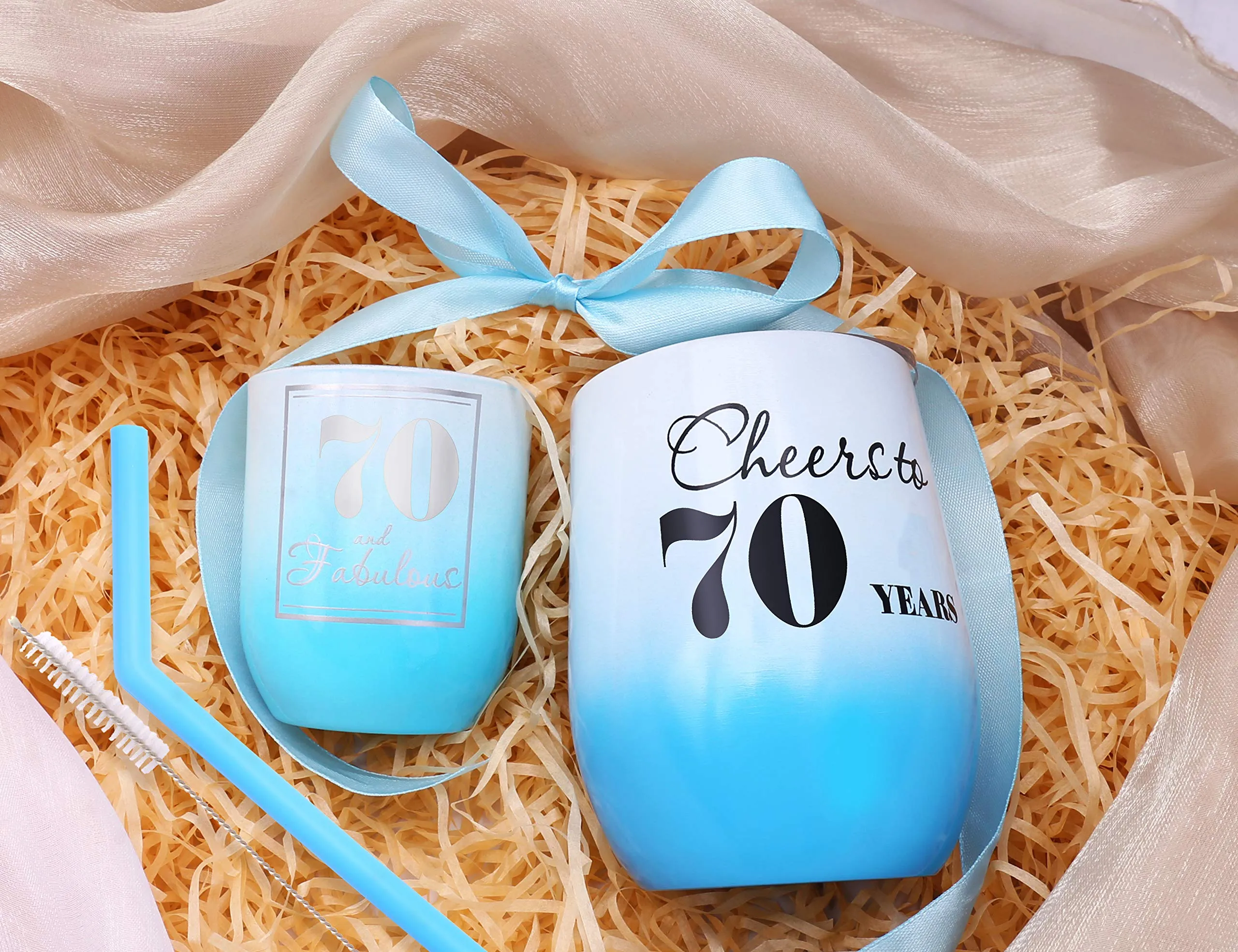 70th Birthday Gift for Women, 70 and Fabulous, 70th Birthday Tumbler, 70th Birthday Gift