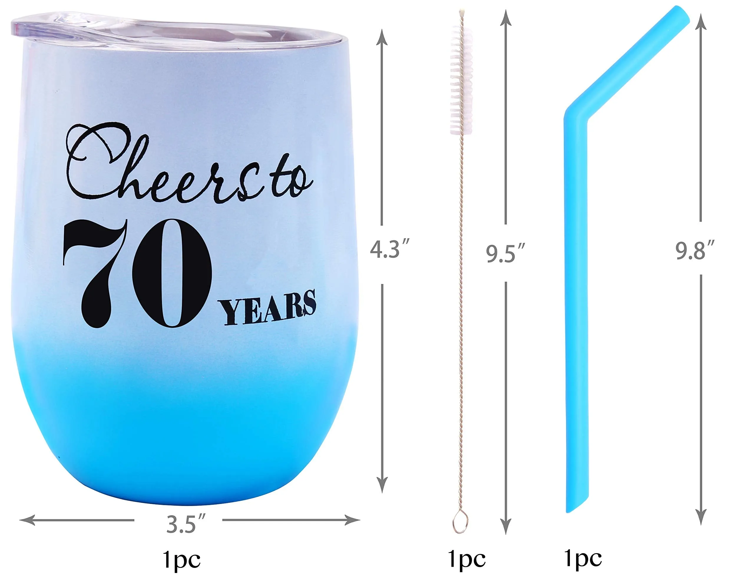 70th Birthday Gift for Women, 70 and Fabulous, 70th Birthday Tumbler, 70th Birthday Gift