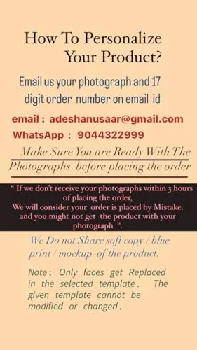 Adesh Anusaar ® Customised Caricature Personalized Gifts for Photographer Birthday Boy 10inch with Cusomised Back Stand A22 (15 Inch)