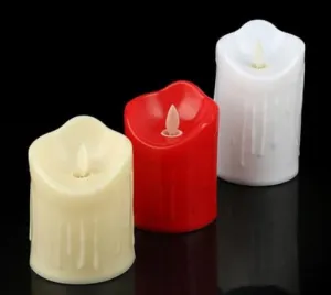 Adorazone Acrylic Colorful LED Pillar Candle Tea Light Flameless & Smokeless Wax Melting Candle for Diwali, Christmas Decorative Lights (12)