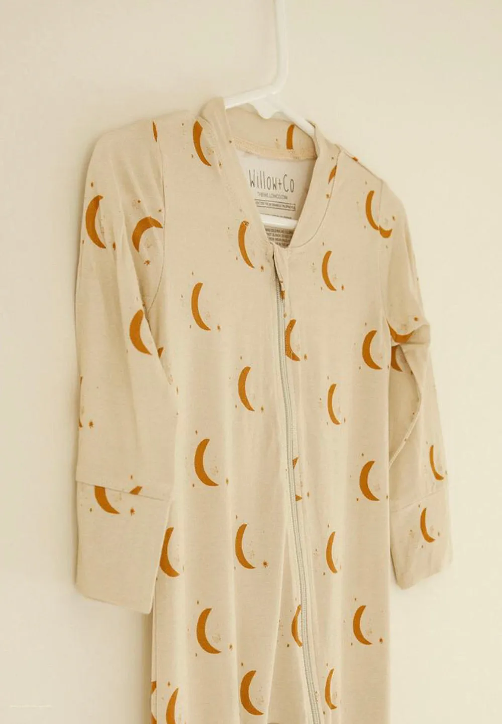 Bamboo Footed Pajamas - Moon Print Footies