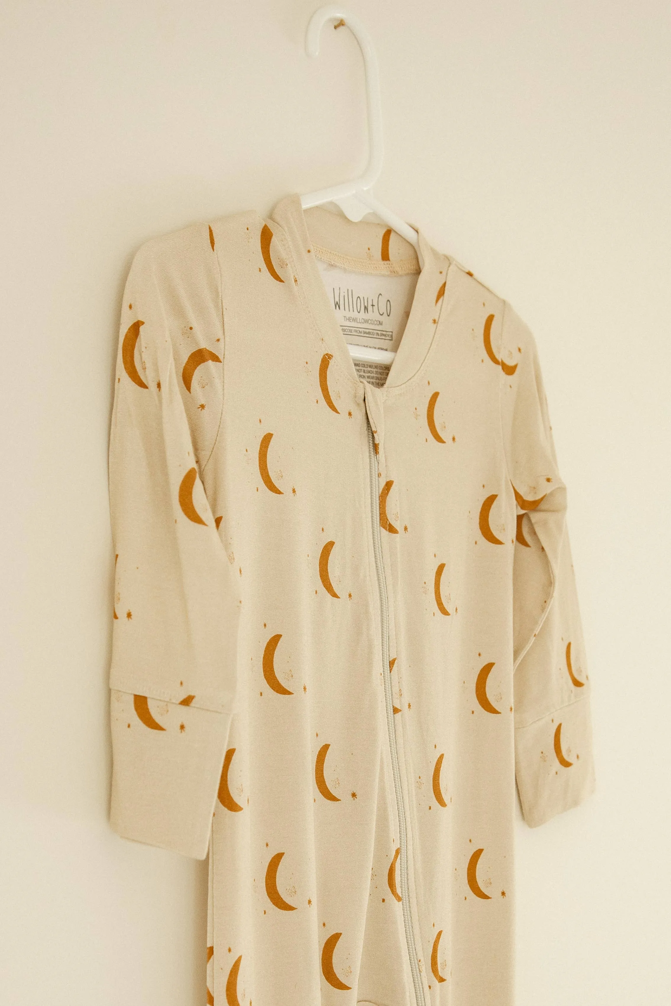 Bamboo Footed Pajamas - Moon Print Footies