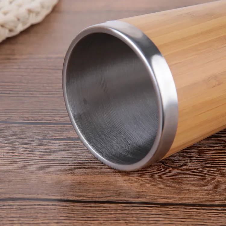 Bamboo stainless steel coffee cup