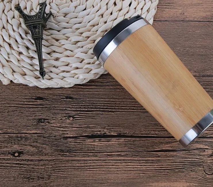 Bamboo stainless steel coffee cup