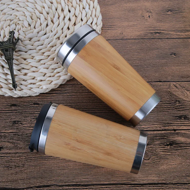 Bamboo stainless steel coffee cup