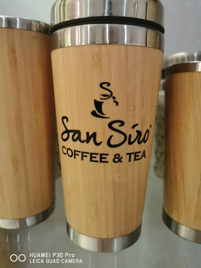 Bamboo stainless steel coffee cup