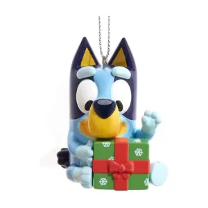 Bluey and Friends 3" Character Christmas Ornament - BLUEY WITH PRESENT