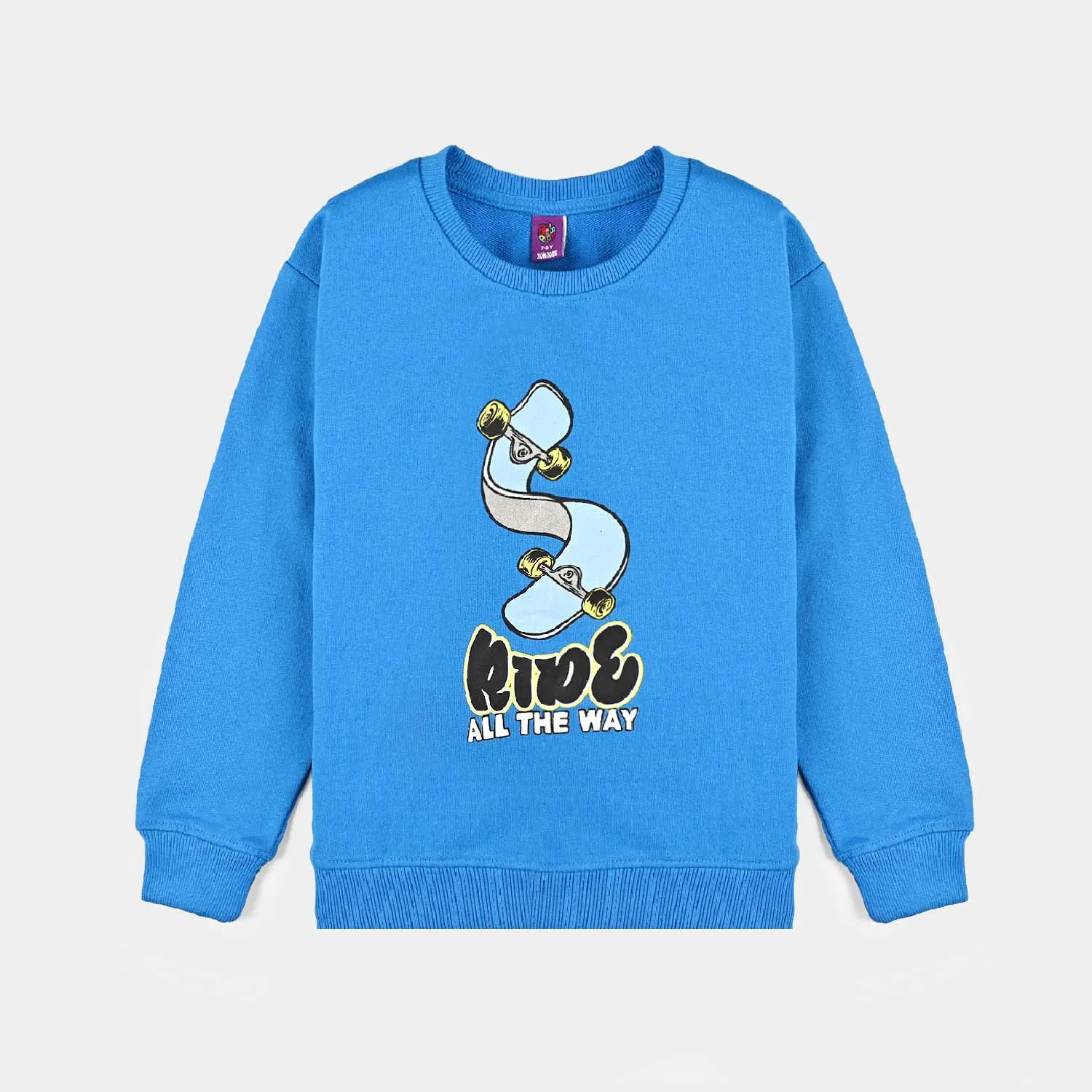 Boys Cotton Terry Sweatshirt Ride All The Way