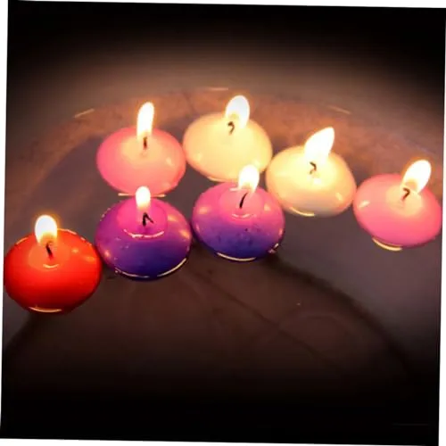 Cabilock 24pcs Smokeless Floating Candle Floating Candles Romantic Floating Candle Wedding Candles Wedding Water Candles Romantic Candles for Wedding Smokeless Candle Paraffin Wax Candles