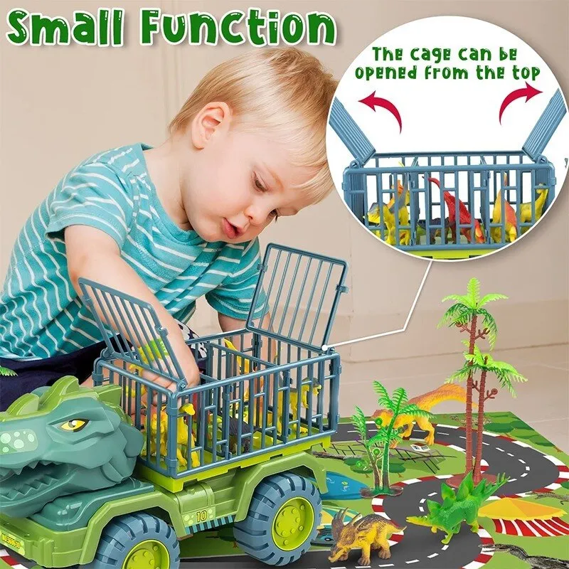 Car Toy Dinosaurs Transport Car Dinosaur Carrier Truck Toy Indominus Rex Jurassic World Dinosaurs Toys Christmas Gifts for Kids