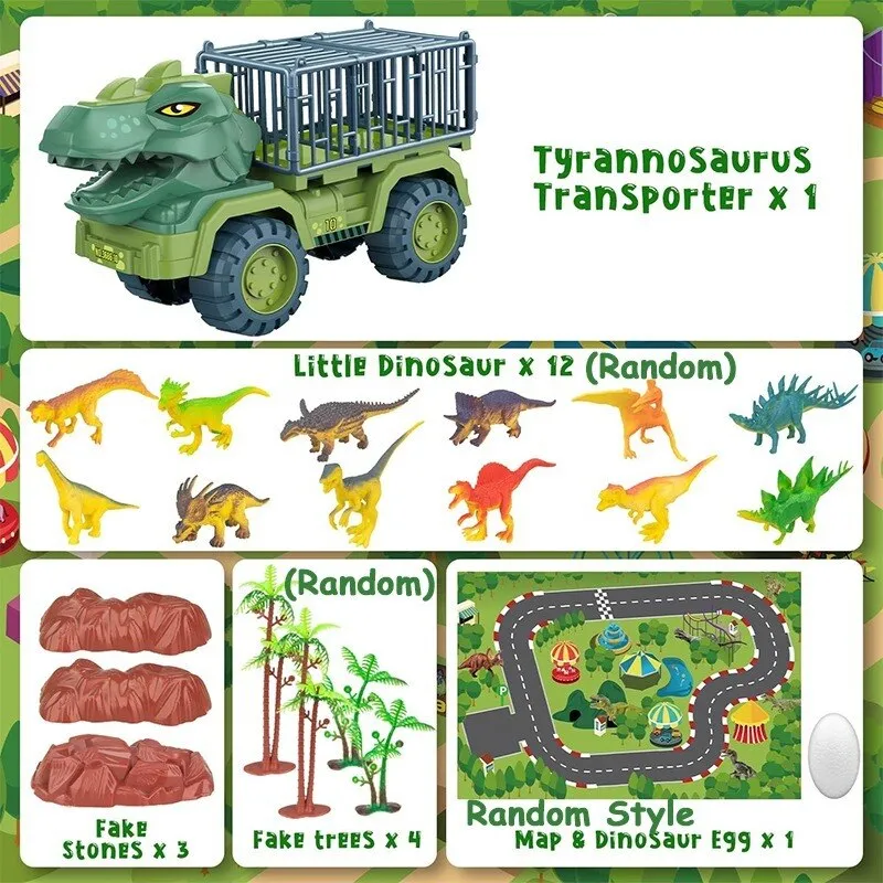 Car Toy Dinosaurs Transport Car Dinosaur Carrier Truck Toy Indominus Rex Jurassic World Dinosaurs Toys Christmas Gifts for Kids