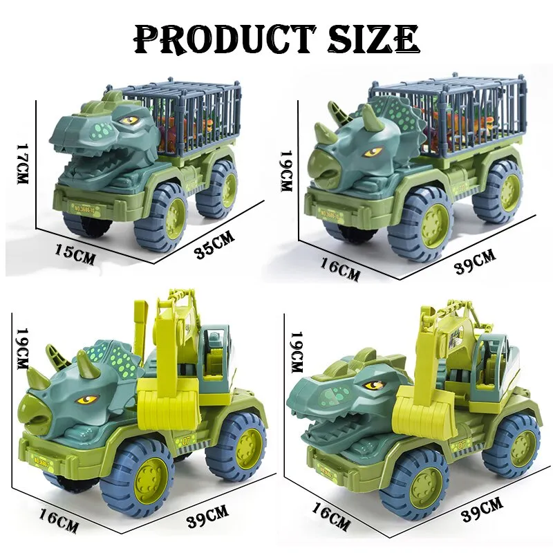 Car Toy Dinosaurs Transport Car Dinosaur Carrier Truck Toy Indominus Rex Jurassic World Dinosaurs Toys Christmas Gifts for Kids