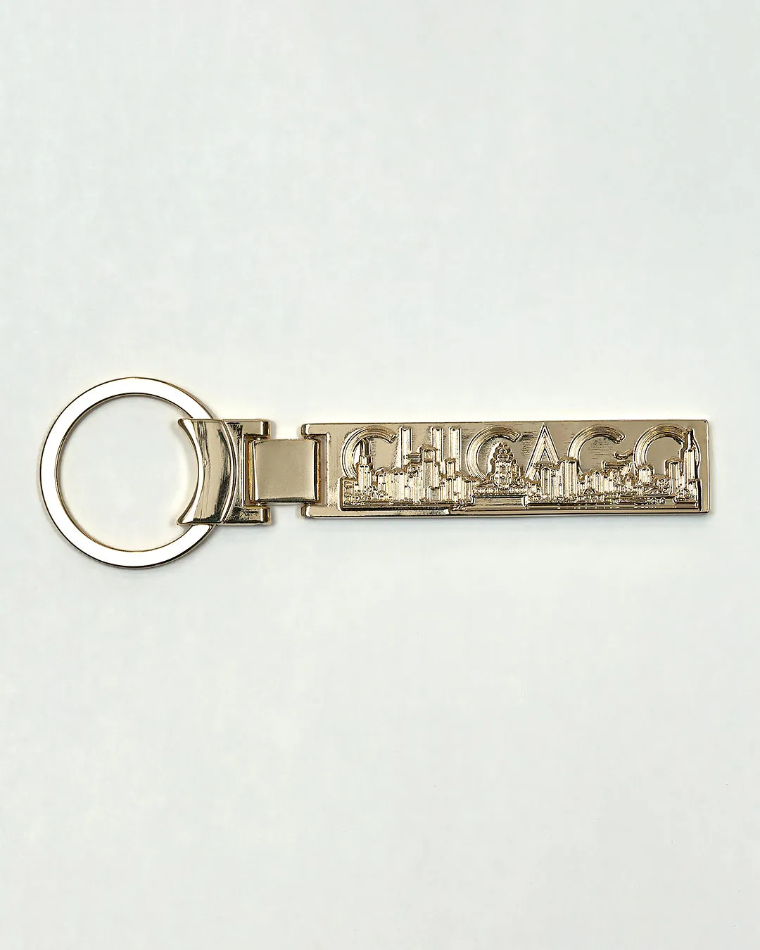 CHICAGO Skyline 3D Raised Metal Key Chain Ring