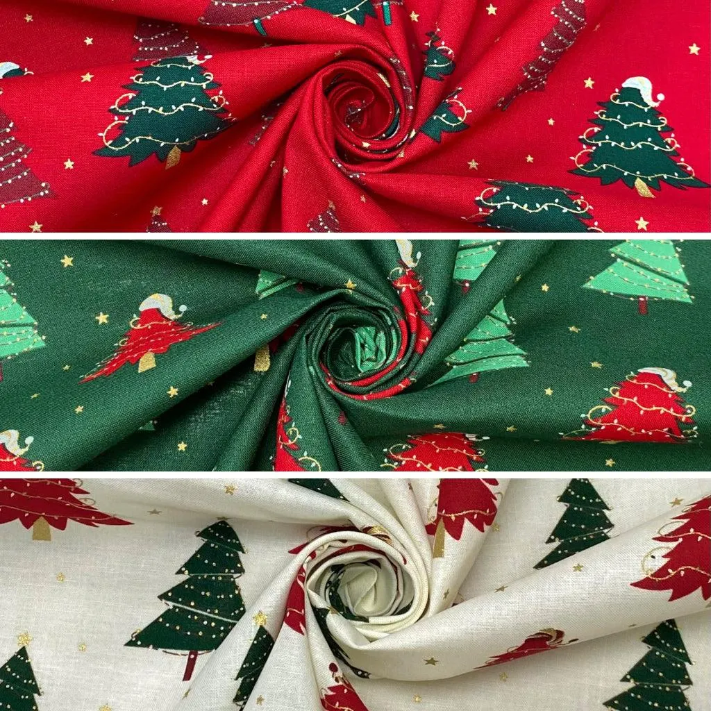 Christmas Trees Cotton Fabric