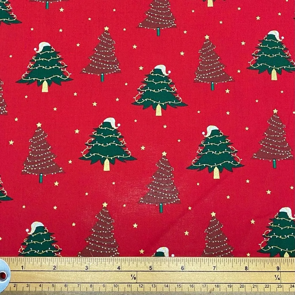 Christmas Trees Cotton Fabric