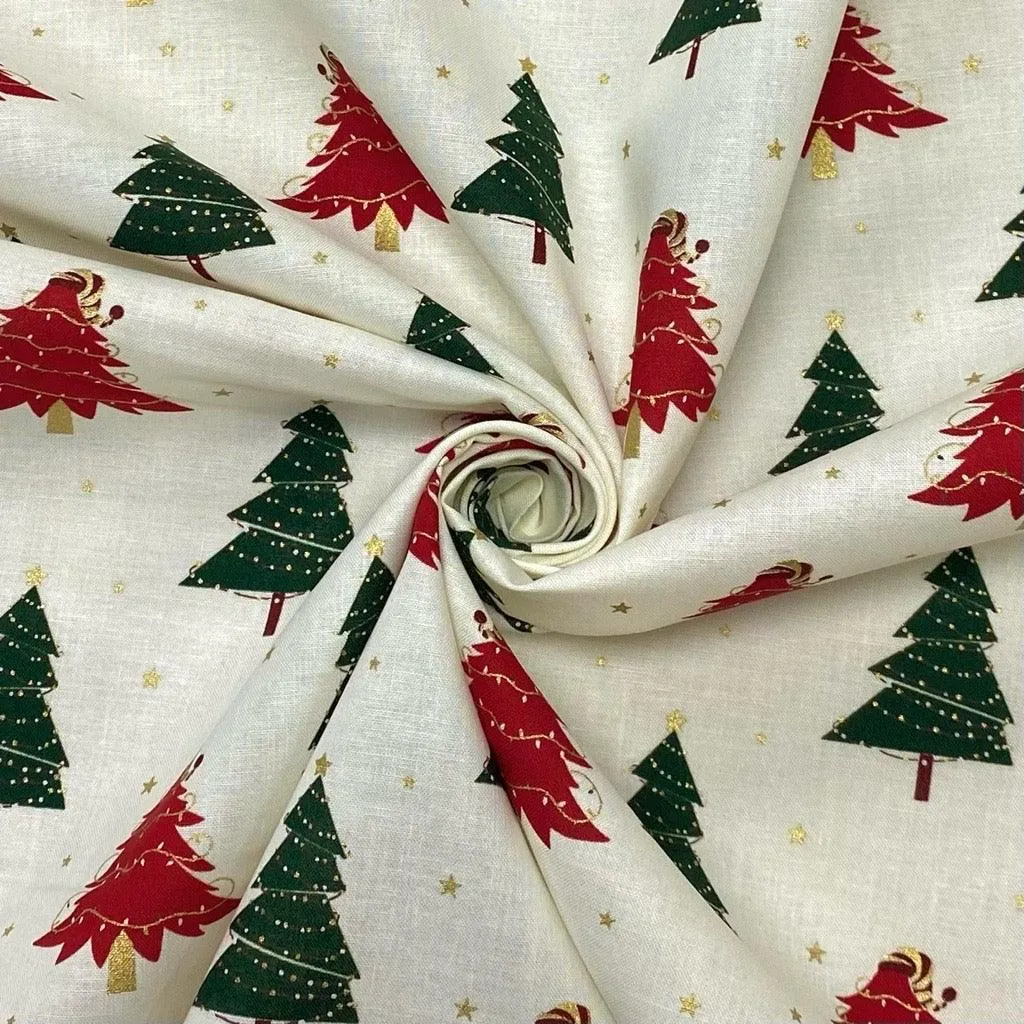 Christmas Trees Cotton Fabric