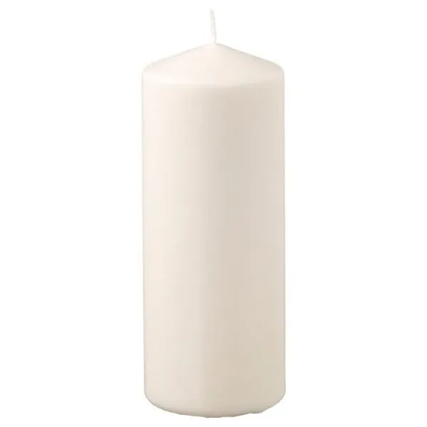 Digital Shoppy Unscented Pillar Candle, Natural, 19 cm (7 ½ ")