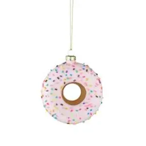 Doey Donut Christmas Tree Ornament - Glass