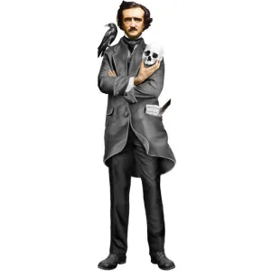 Edgar Allan Poe Shaped Card