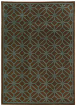 Ella 5188D Brown Blue Rug