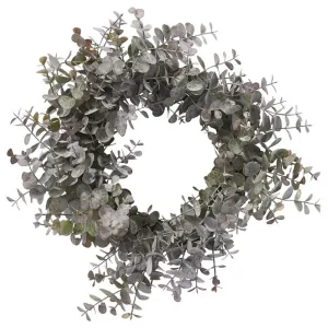 Eurelia wreath Ø34 cm. dusty green polyethylene