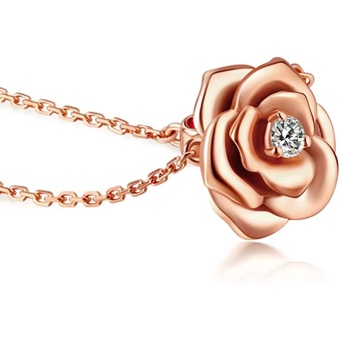 FANCIME "My Rose" 14K Rose Gold Necklace