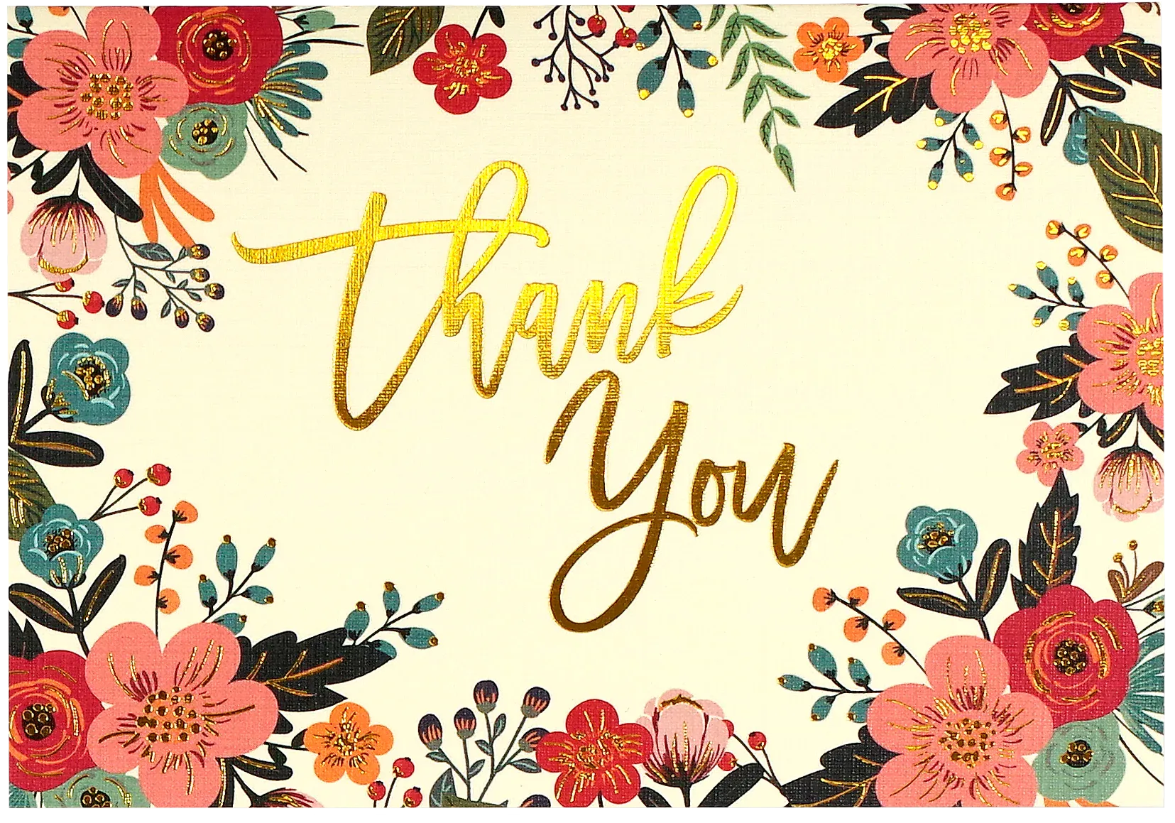 Floral Frame Thank You Cards Set of 14