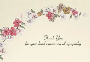 floral | sympathy thank you boxed cards