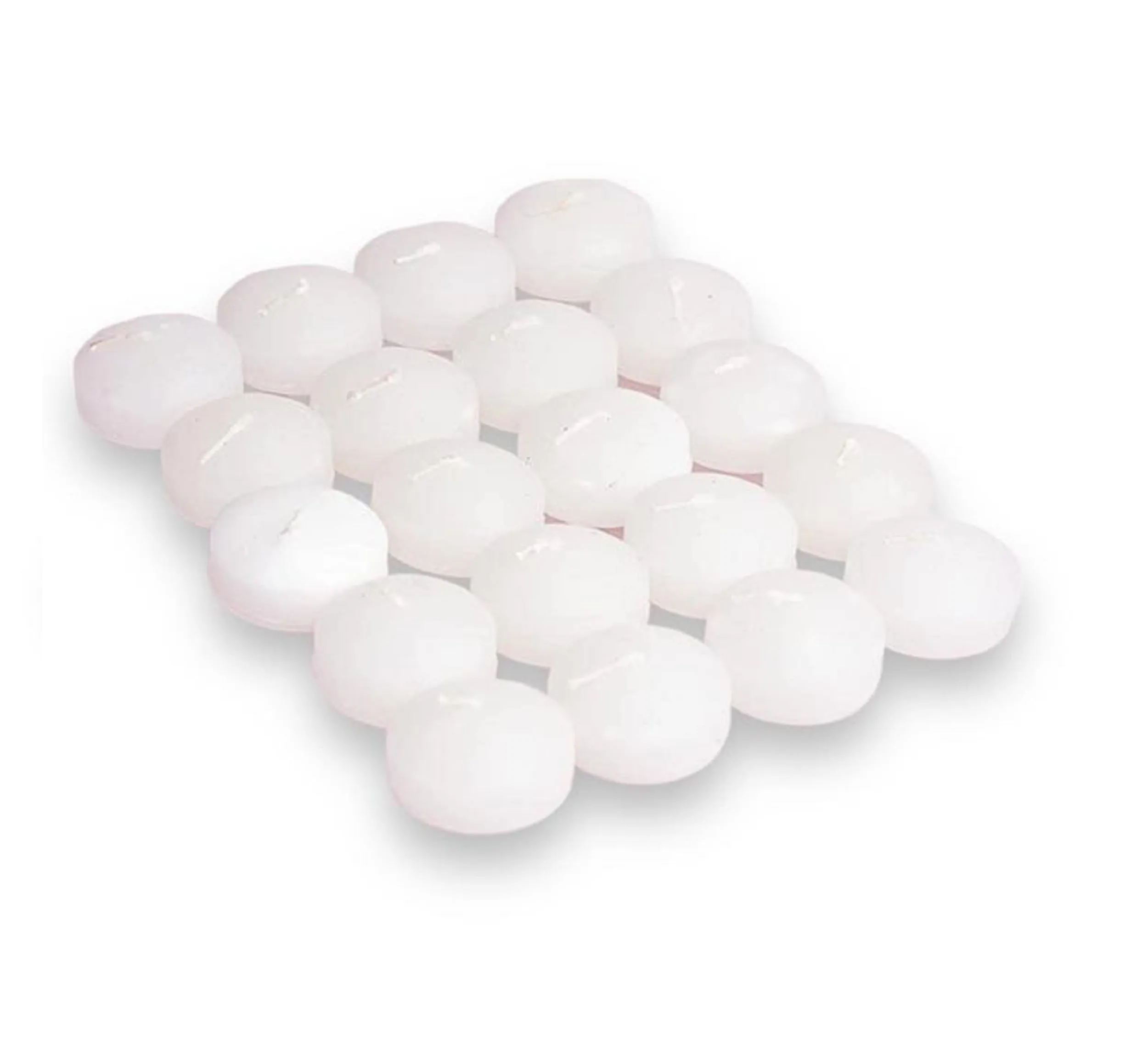 FYUGO White Nuggets Floating Candles, Unscented Dripless Floating Tealight Mini Discs Ideal for Weddings, Home Decor Relaxation, Spa. Smokeless Cotton Wick(Pack of 40)