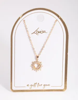 Gold Dainty Sunray Necklace