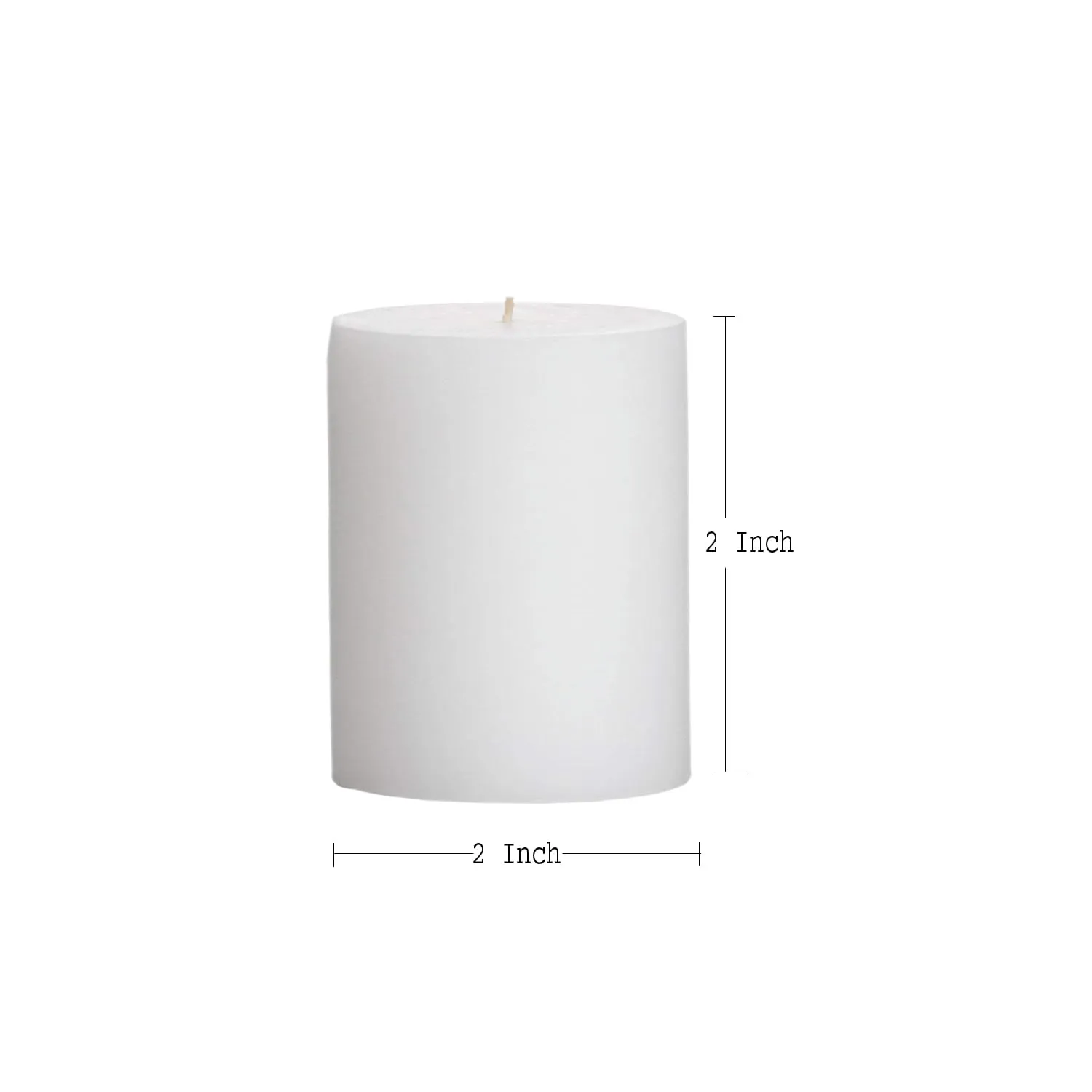 GOZZTOM Piller Candles Smoke Less for Party and Event Decoration Non-Scented White (2X2 Inch) - Pack of 6