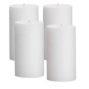 GOZZTOM Piller Candles Smoke Less for Party and Event Decoration Non-Scented White (2X3 Inch) - Pack of 4