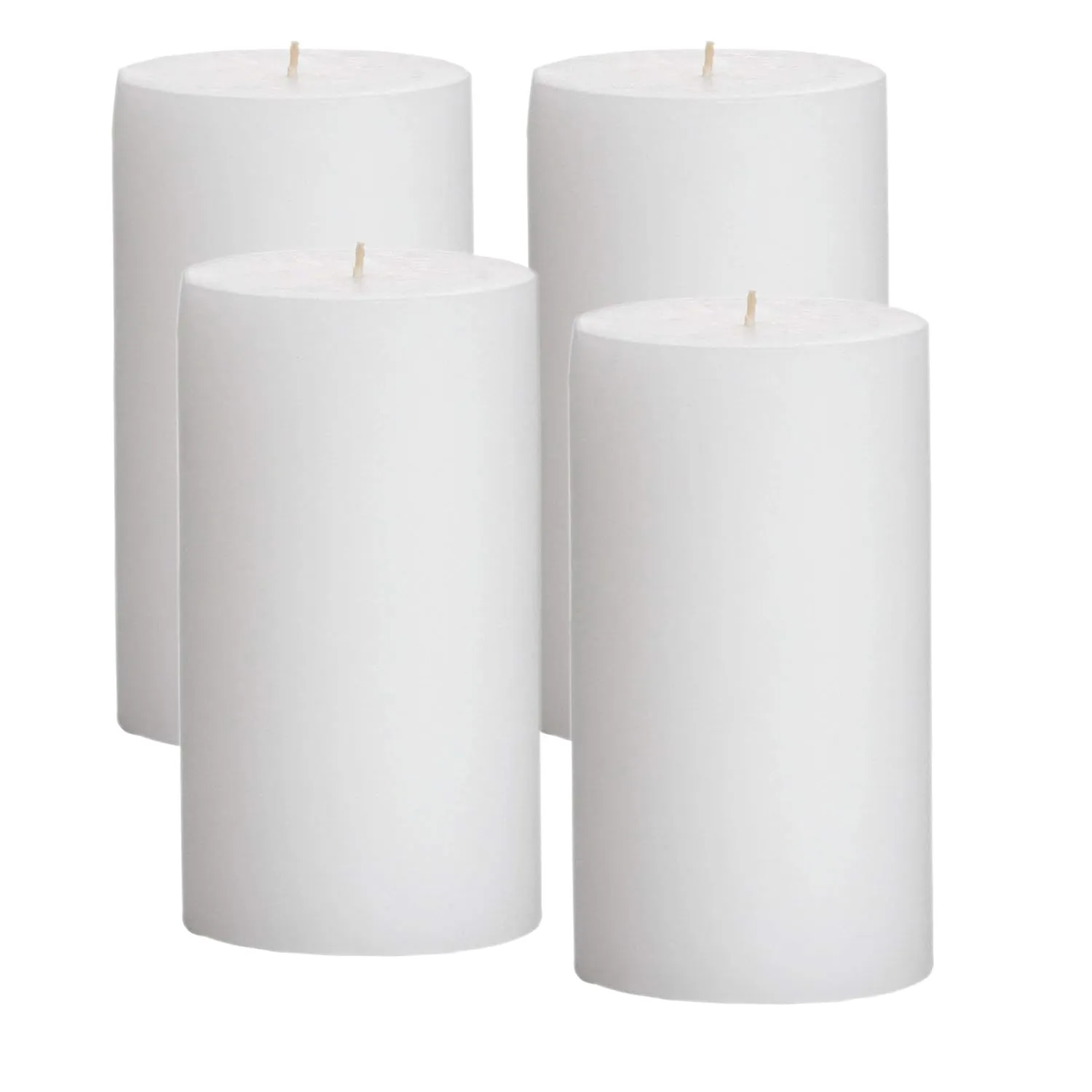 GOZZTOM Piller Candles Smoke Less for Party and Event Decoration Non-Scented White (2X3 Inch) - Pack of 4