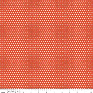 Holiday Cheer Dots Red Yardage - My Mind’s Eye | Riley Blake Designs, SKU: C13616-RED