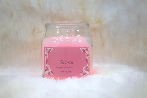 HS Candles Scented jar Candles Rose (18hrs)