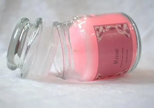 HS Candles Scented jar Candles Rose (18hrs)