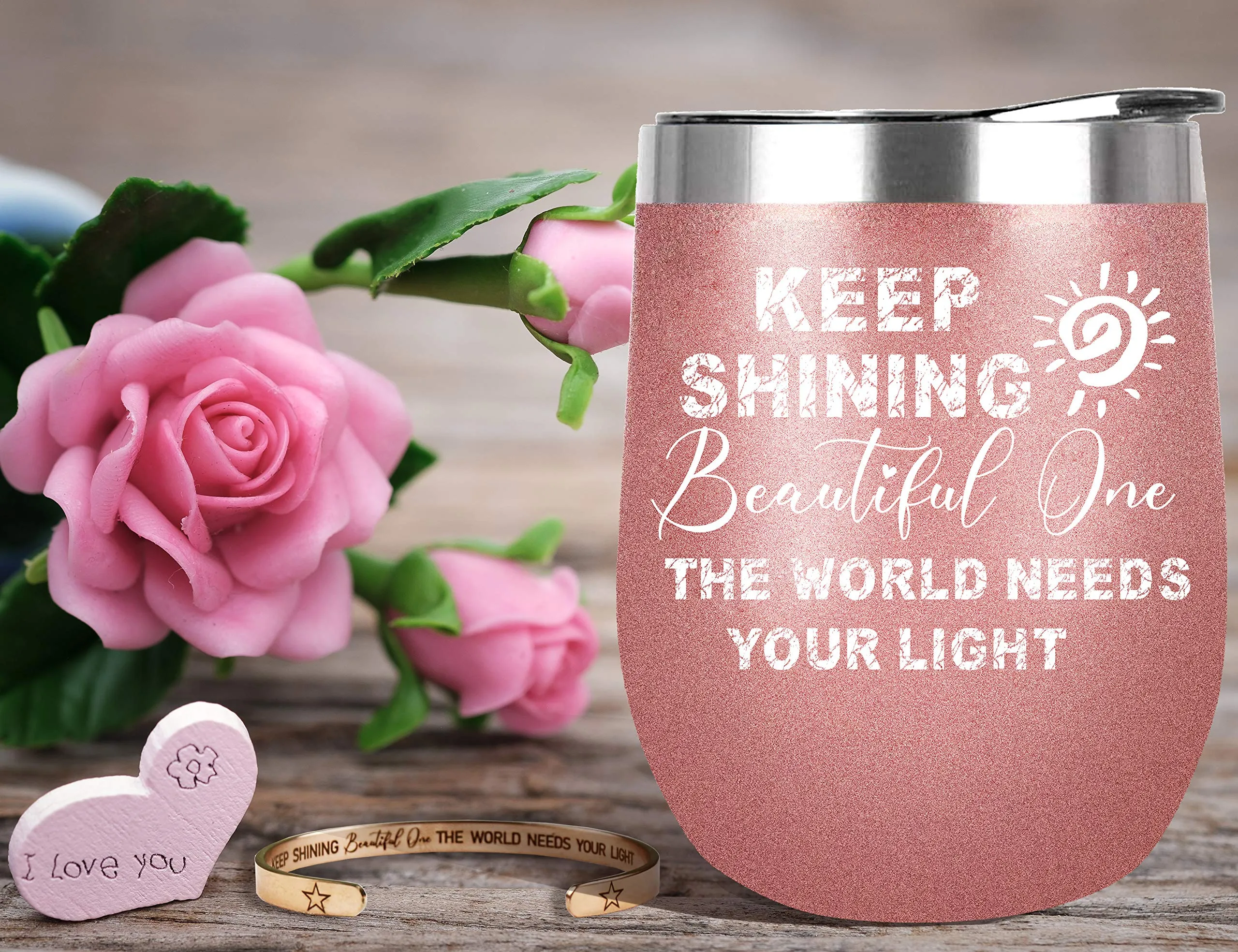 Keep Shining Beautiful One Gifts,Inspirational Gifts for Women Friends,Thoughtful Birthday