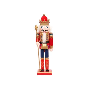 Large Christmas Wooden Nutcracker - Red