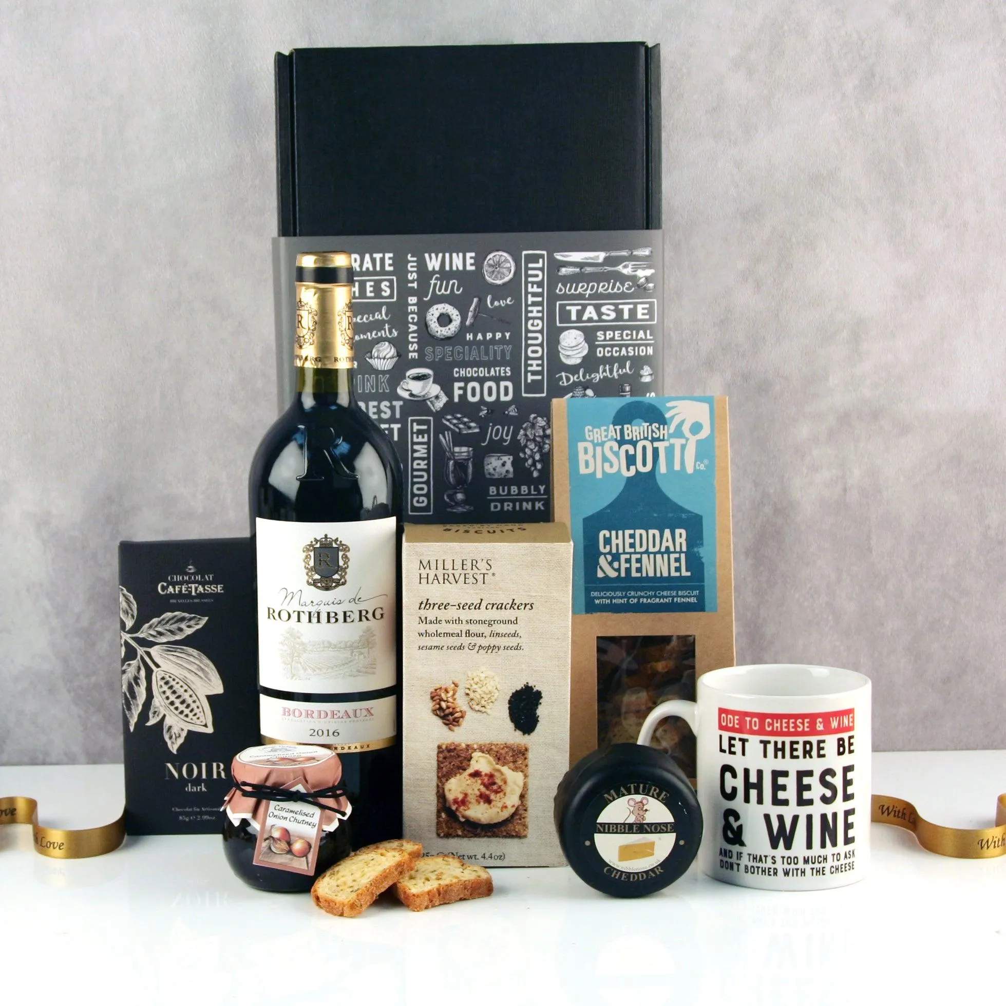 Let There Be Cheese and Wine Gift Box