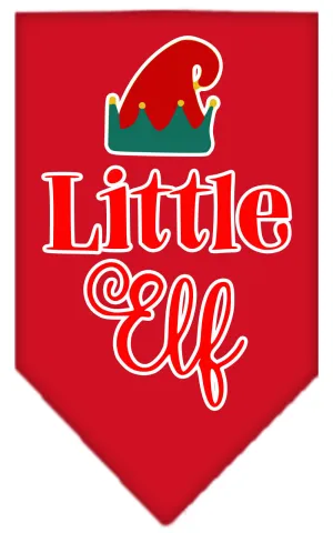 Little Elf Screen Print Bandana Red Small