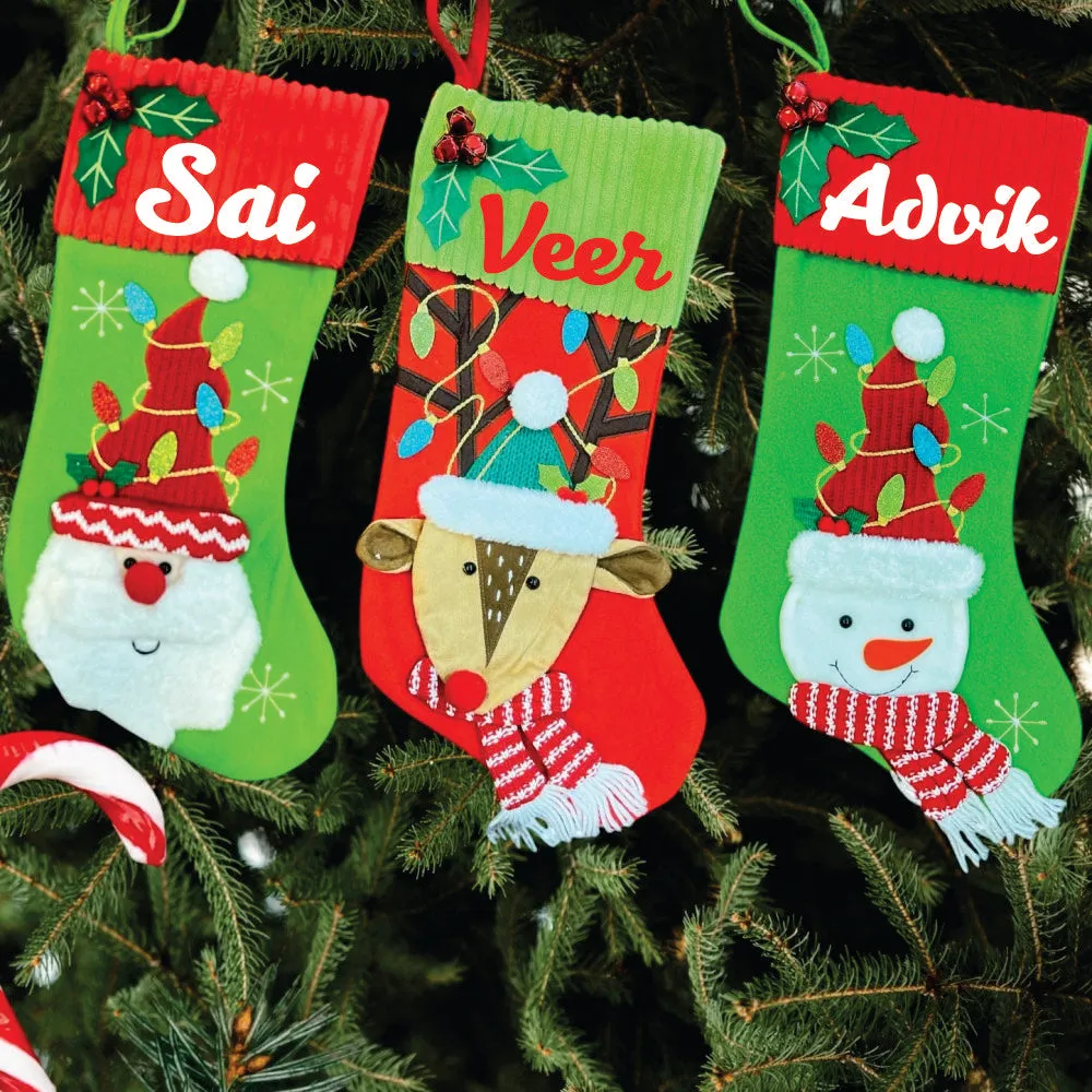 Luxury Mistletoe Stocking - Set of 3