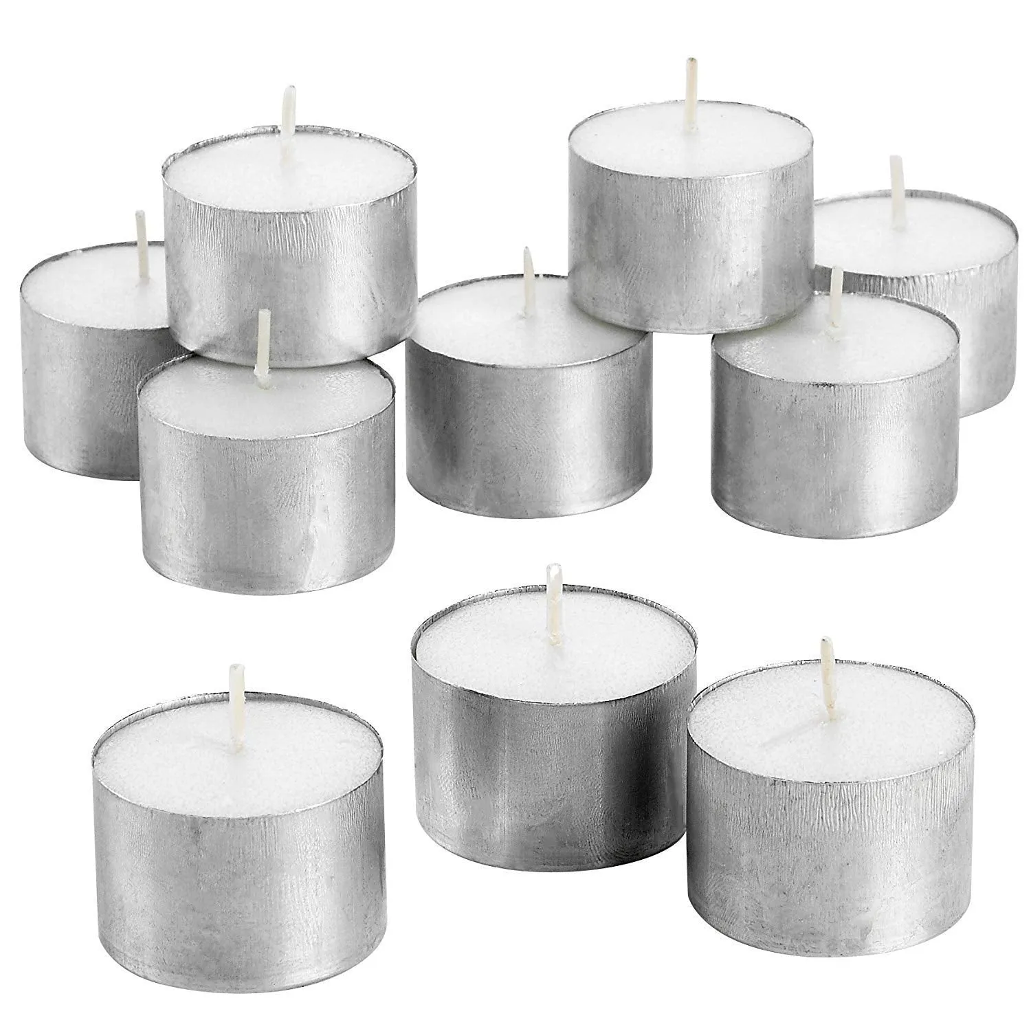 MeCozy Long Burning Diwali Unscented Candles for Home Decor and Celebrations & More | Wax Candles Approx 8-9 Hour Burning Time | Home Decoration Smokeless Paraffin Wax Candles Tealight - Pack of 50