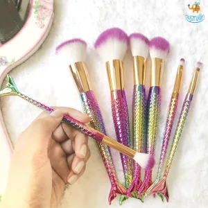 Mermaid Make Up Brushes - Set of 7