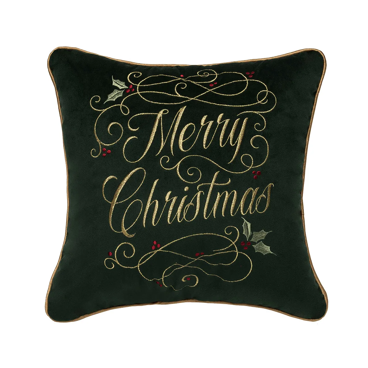 Merry Christmas Swirl Pillow